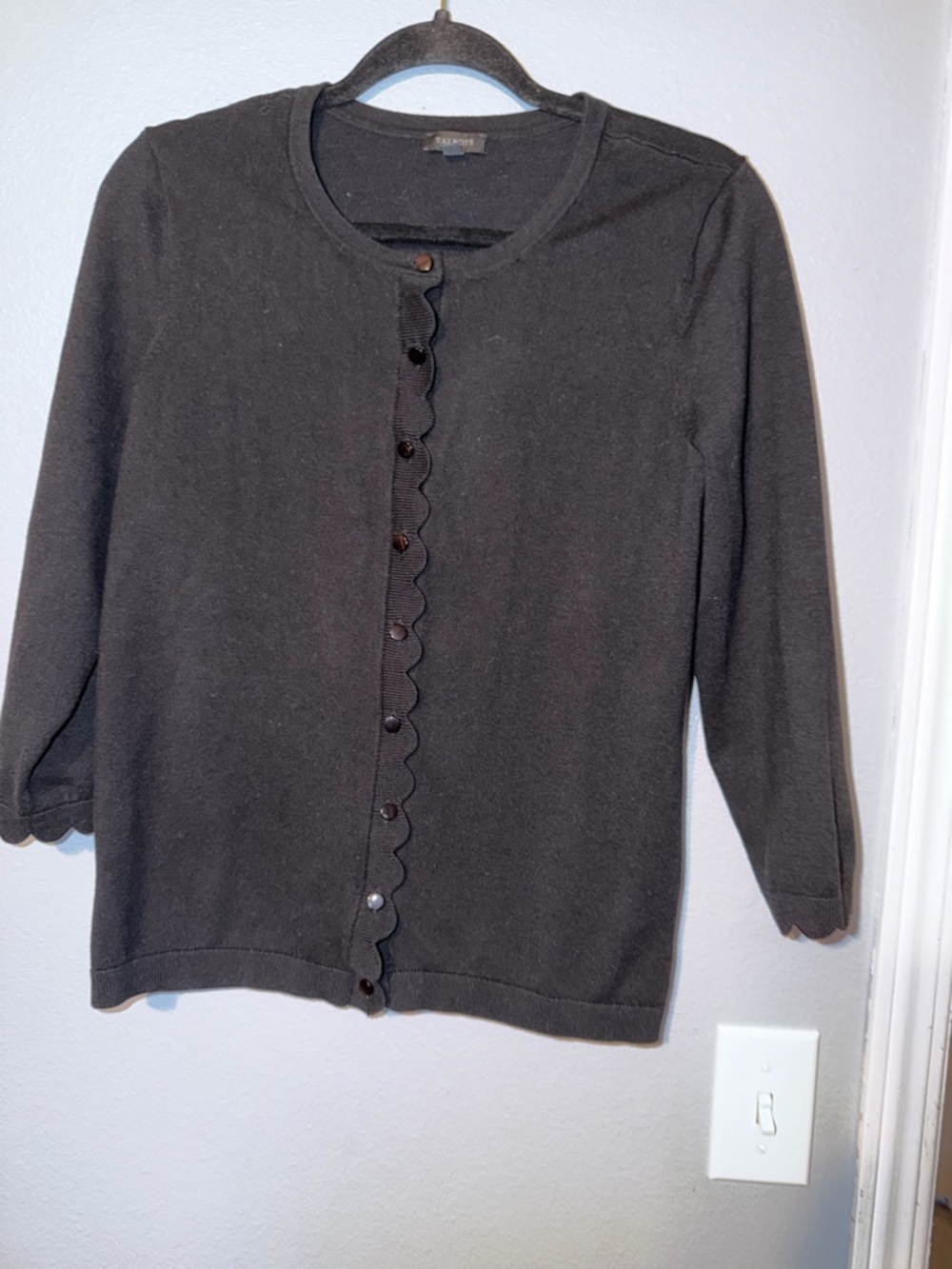 Talbots Black Button-Up Cardigan